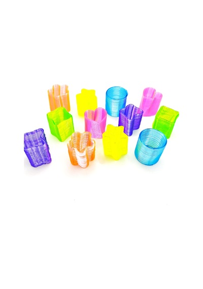 Mini Kelebek Şekilli Neon Mor Stres Yayı Oyuncak Stres Yayı - 3 Cm Çapında - 1 Adet