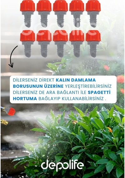 Sisleme Misting Buharlama Serinletme Nozulu Sera Nemlendirme Spreyi Kafa Sulama Ekipmanları Mis