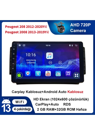 Peugeot 2008 2012-2020 Yıl 2gb Ram 32gb Rom Multimedya Android C