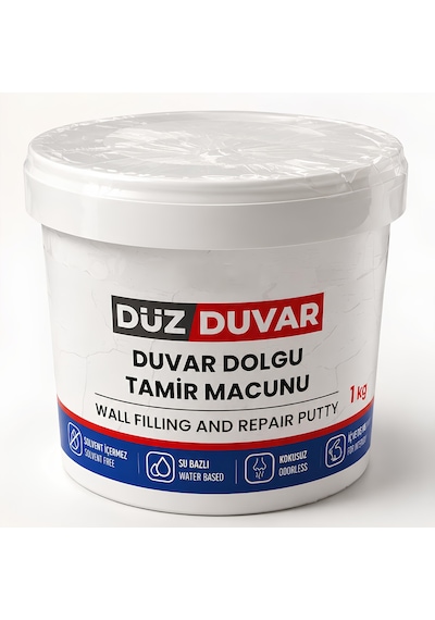 1 Kg Duvar Tamir Dolgusu Macunu Zemin Alçı Sıva Çatlak Onarıcı Giderici Derin Boşluk Doldurucu 1 Kg Duvar Tamir Dolgusu Macunu Zemin Alçı Sıva Çatlak Onarıcı Giderici Derin Boşluk Doldurucu