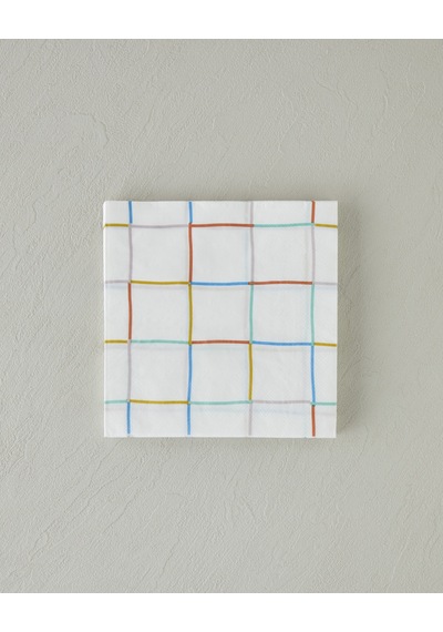 English Home Rainbow Grid Kağıt 20'li Kağıt Peçete 33x33 Cm Renkli