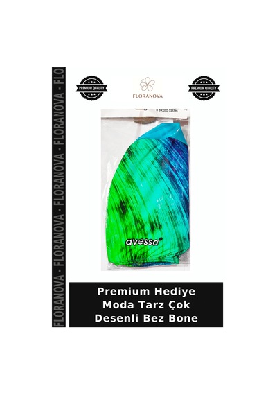 Floranova Premium Hediye Moda Tarz Çok Desenli Bez Bone Çok Renkli