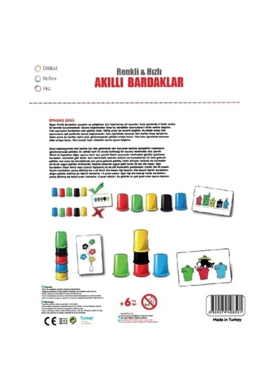 Renkli Ve Hızlı Süper Pratik Akıllı Bardaklar - Eğitici Zeka Oyun