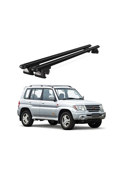 Venüs Mitsubishi Pajero Io 5d 1998-2007 Uyumlu Siyah Ara Atkı Port Bagaj Tavan Barı