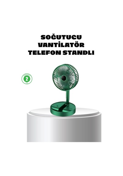 Katlanabilir Mini Fan - 3 Kademeli Soğutma, Şarjlı