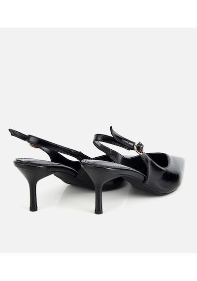 Hotiç Kadın Siyah Rugan Arkası Açık İnce Topuklu Stiletto