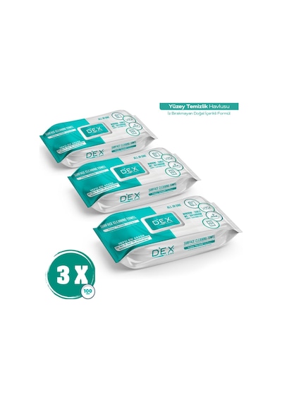 Dex Clean Yüzey Temizlik Havlusu 100'lü x 3
