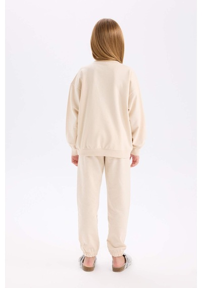 DeFacto Kız Çocuk Pijama Takımı Baskılı Bisiklet Yaka Uzun Kollu Üst Beli Lastikli Alt D9369A824WNER120 DeFacto Kız Çocuk Pijama Takımı Baskılı Bisiklet Yaka Uzun Kollu Üst Beli Lastikli Alt D9369A824WNER120