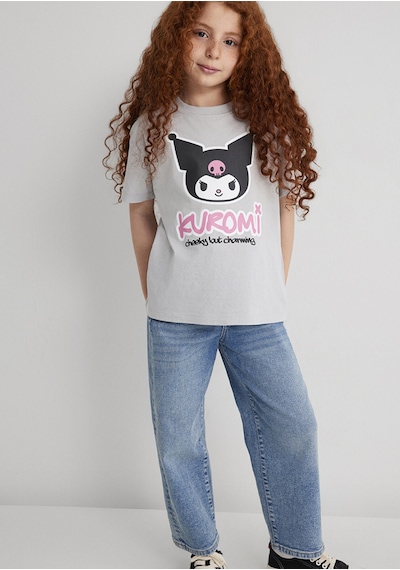 Mavi - Kuromi Baskılı Gri Tişört 7610379-70075 Gri