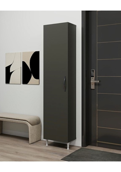 Kapı Arkası Tek Kapaklı 5 Raflı Çok Amaçlı İnce Organizatör Banyo Mutfak Kiler Ardiye Boy Dolabı Antrasit Kapı Arkası Tek Kapaklı 5 Raflı Çok Amaçlı İnce Organizatör Banyo Mutfak Kiler Ardiye Boy Dolabı Antrasit