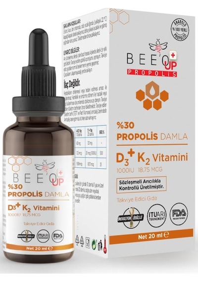 Beeo Up %30 Propolis D3+K2 Damla 20 ML