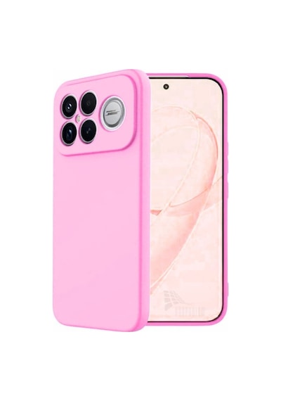 Poco F8 Ultra Uyumlu Silikon Kılıf - Pastel Renk Tonu Kamera Korumalı Esnek Kapak - Pembe Pembe
