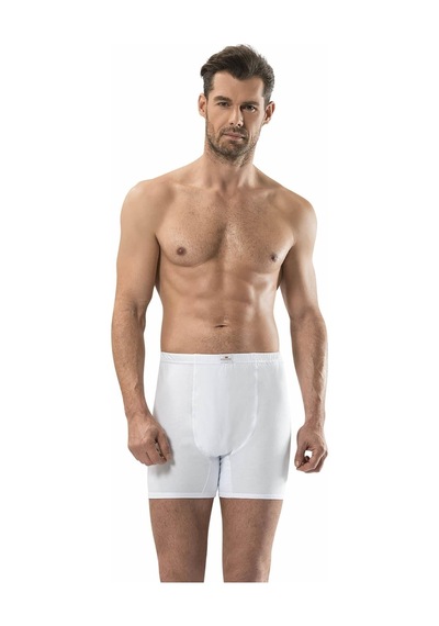 Jiber Erkek Paçalı Boxer 3'lü Paket - 102 Beyaz