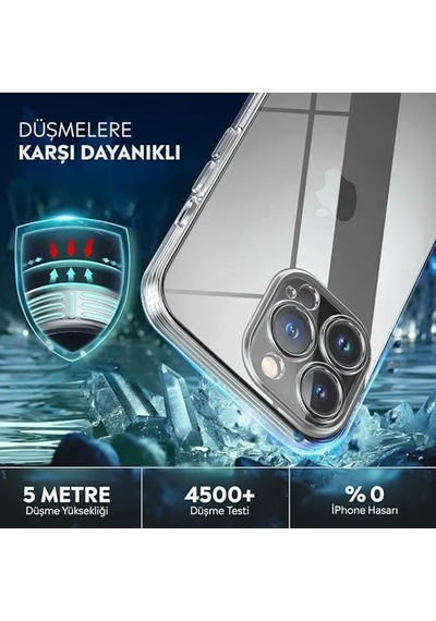 Apple iPhone Uyumlu 12 Pro Kamera Korumalı Şeffaf Silikon Kılıf Diğer