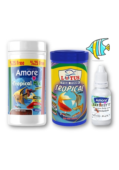 Lepistes-melek-plati-moli Balık Yemi 125ml,tropikal 100ml,vitamin