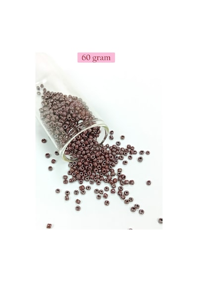 Dökme Cam Kum Boncuk 8/0 3 Mm - 60 Gram - Parlak Koyu Kestane - Bnc209