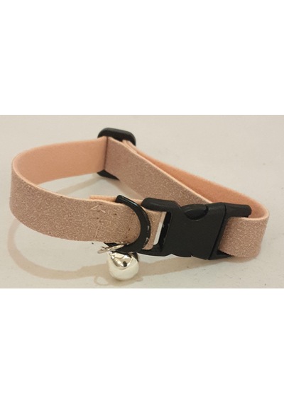 Pembe Renk Özel Derili 1.5 CM Kilit Tokali Kedi Tasması