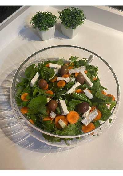 Büyük Boy Cam Salata Kasesi, Sunum Tabağı, Yeşil Diğer