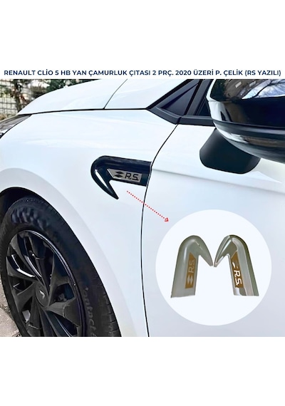 Ebal Otomotiv Renault Clio 5 HB Krom Yan Çamurluk Çıtası 2 prç. 2020 P.ÇELİK