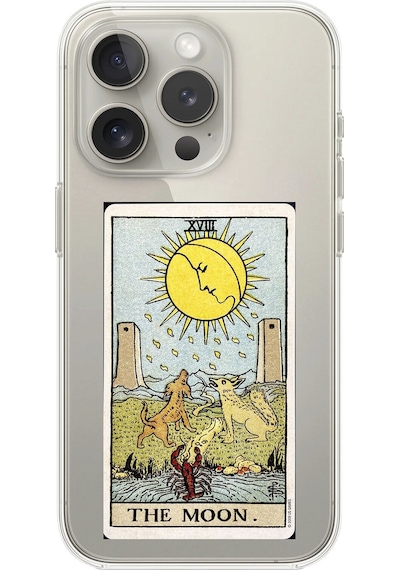 Apple Uyumlu iPhone 15 Pro Max Şeffaf Kılıf The Moon Tasarımlı