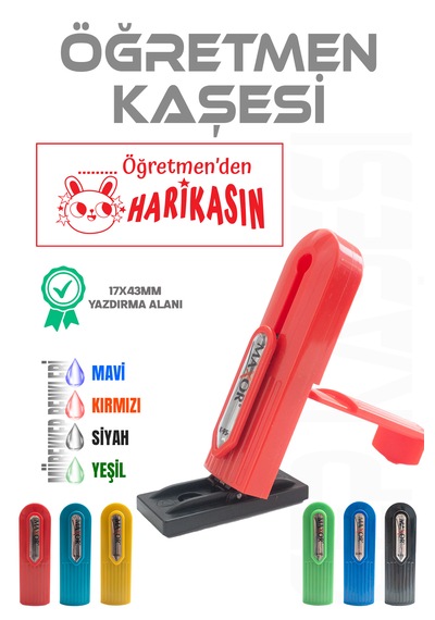 Kendinden Mürekkepli Kaşe Öğretmen Kaşesi Aferin Kaşesi Cep Kaşes