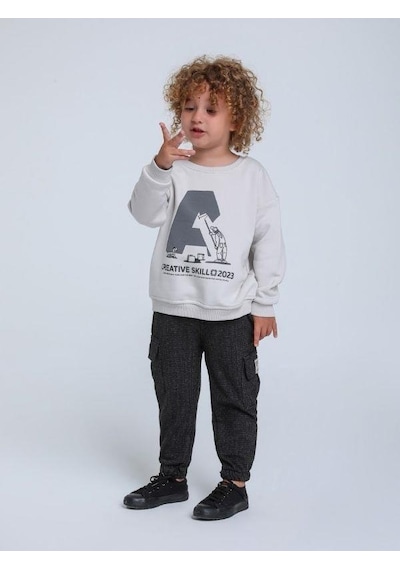 Jack Lions Erkek Bebek Pamuklu Beli Paçası Lastikli Yumuşak Pantolon-14749 Siyah