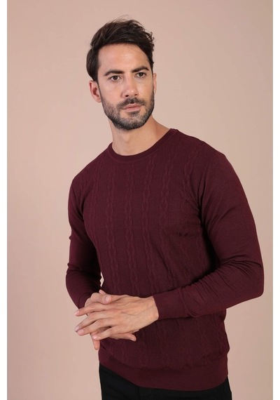 Ferraro Bisiklet Yaka Superfine Yün Kazak - Bordo Bordo (490434031) Bordo Ferraro Bisiklet Yaka Superfine Yün Kazak - Bordo Bordo (490434031) Bordo