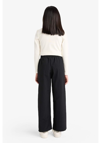 Defacto Kız Çocuk Wide Leg Esnek Bantlı Paça Paraşüt Pantolon E6186a825aubk27 Siyah