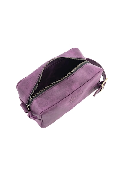 Twingold İsme Özel Dopp Kit Kişisel Bakım Ve Seyahat Çantası - %100 Rainbow Deri - Ac14004 - Mor Mor