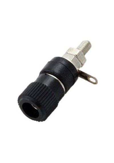 Elektronikport-4Mm Born Jak Dişi Soket Orta Boy Siyah Banana Jack Uyumlu
