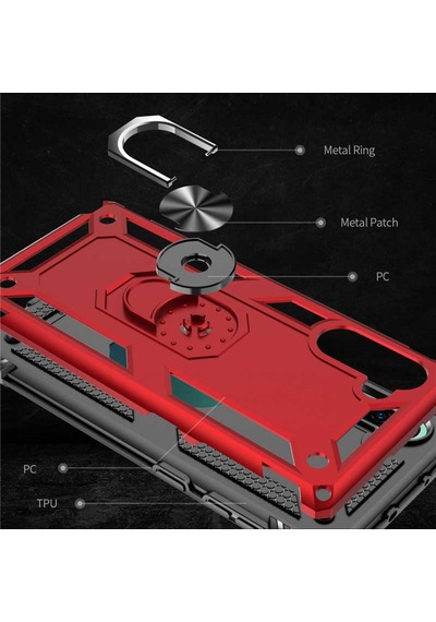 Samsung Galaxy Uyumlu Note 10 Kılıf Yüzüklü Zırh Tank Vega
