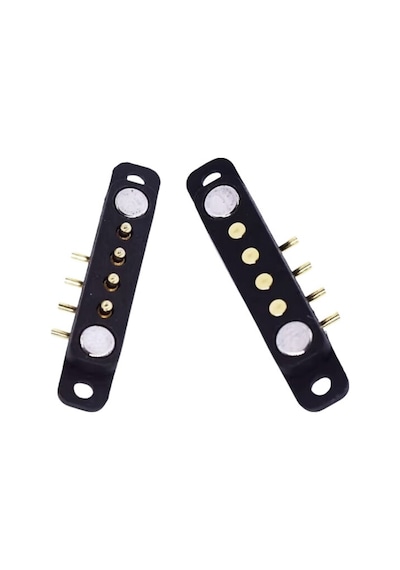 4-pin 2.54mm 90c Pogo Pin Manyetik Konnektör Takımı - Kulaklı