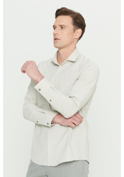 AC&Co / Altınyıldız Classics Erkek Acık Hakı Slim Fit Dar Kesim Klasik Yaka Pamuklu Armürlü Gömlek Açık Haki AC&Co / Altınyıldız Classics Erkek Acık Hakı Slim Fit Dar Kesim Klasik Yaka Pamuklu Armürlü Gömlek Açık Haki