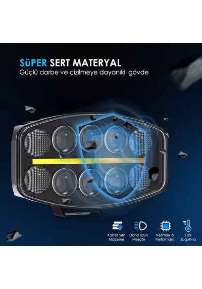 Sparkle 10'' Beyaz Turuncu Led Spot Projektör Çalışma Lambası