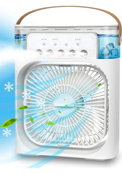 Blic Bwfn10 Beyaz Buzlu Vantilatör Mini Fan 5 Spreyli Su Püskürtmeli 600 Ml Buhar Makinesi Nemlendir