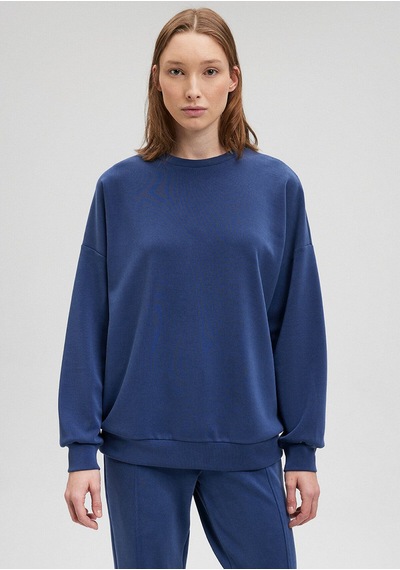 Mavi Kadın Oversize Sweatshırt Derin Mavi 168837-70491 Mavi
