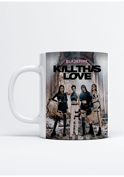 Kill This Love Blackpink Baskılı Porselen Kupa Bardak Beyaz
