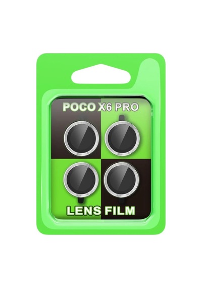 Xiaomi Poco X6 Pro Uyumlu Raze Metal Kamera Lens - Gümüş
