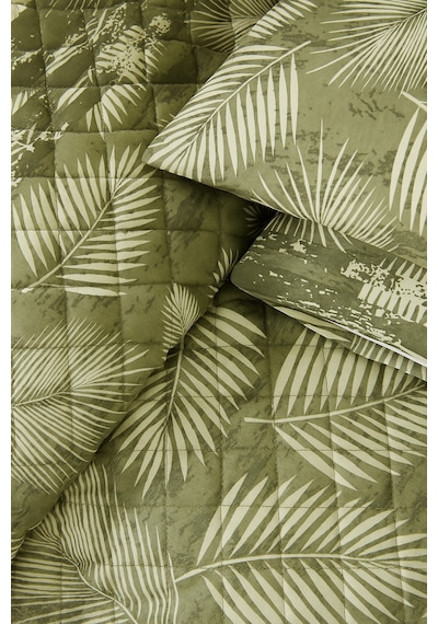 Mauritius Çift Kişilik Kapitone Dolgulu Pike 4 Mevsim Baklava Dsn Yastık Kılıfı Dahil 200x230cm Yeşil