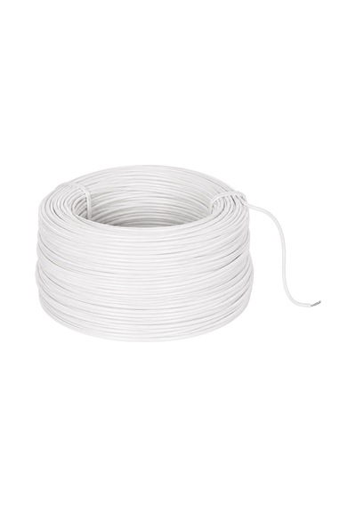 Artar H03v-k 0.22 Mm Bakır Çok Damarlı Devre Montaj Kablosu Beyaz Zil Teli 0.22 Mm² 100 Metre