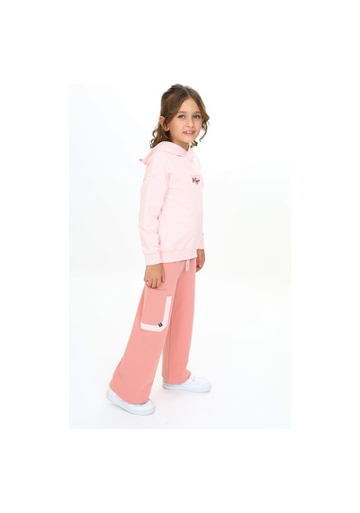 Toontoy Kids Toontoy Kız Çocuk Kapüşonlu Önü Yazı Baskılı Eşofman Takım Pudra