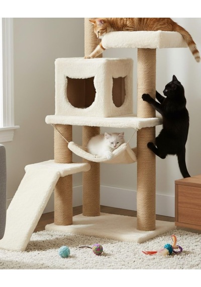 Tr Pet Kedi Tırmalama Kulesi Oyun Evi Platformlu
