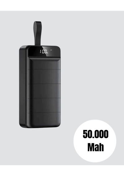 Yüksek Kapasiteli 50.000 Mah Powerbank Type-c, Lightning Ve Micro Usb Uyumlu, Çoklu Cihaz Şarj Öze Çok Renkli