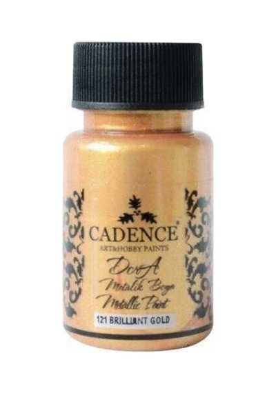 Dora Metalik Boya 50 Ml. 121 Brillant Gold Karışık, Çok Renkli