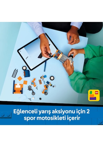 LEGO® City Motosiklet Taşıyıcı - Oyuncak Araç Yapım Seti 60491-4 Yaş ve Üzeri Çocuklar İçin Yaratıcı Oyuncak Yapım Seti (88 Parça)