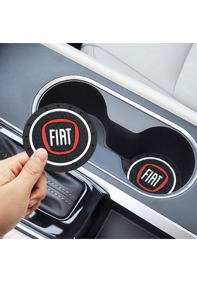 Fiat Silikon Bardaklık Altlığı 2 Li Set Araç Içi Bardak Altlığı Aksesuar