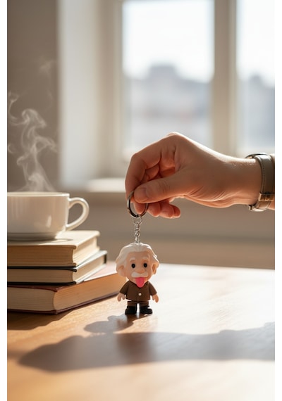 Albert Einstein Figürlü Hareketli Anahtarlık