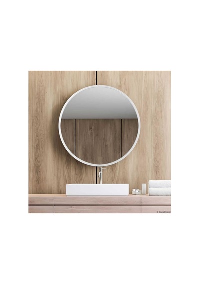 70x70 Yuvarlak Çerçeveli Dekor Aynası/banyo Aynası/dekoratif Makyaj Aynası Beyaz 70 X 70 Çok Renkli