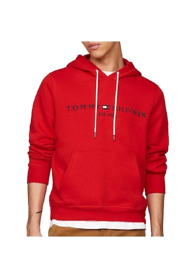 Tommy Hilfiger Kapşonlu Sweatshirt Kırmızı