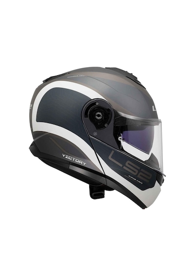 Ls2 Strobe 2 Victory Çene Açılır Kask Mat Gri - Mavi - Kum